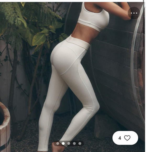 ALO Yoga Alo Yoga Airbrush High Waist Heart Throb Legging - Oat Milk/White in Cr - Picture 4 of 7